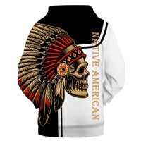 Chief Skull Native American All Over Hoodie LT10 - Wonder Print Shop