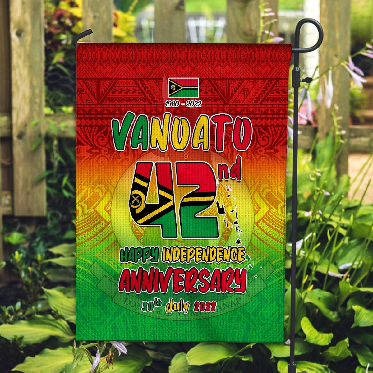 Vanuatu Independence Day Flag 42nd Anniversary Yumi Yumi Yumi LT13 - Wonder Print Shop