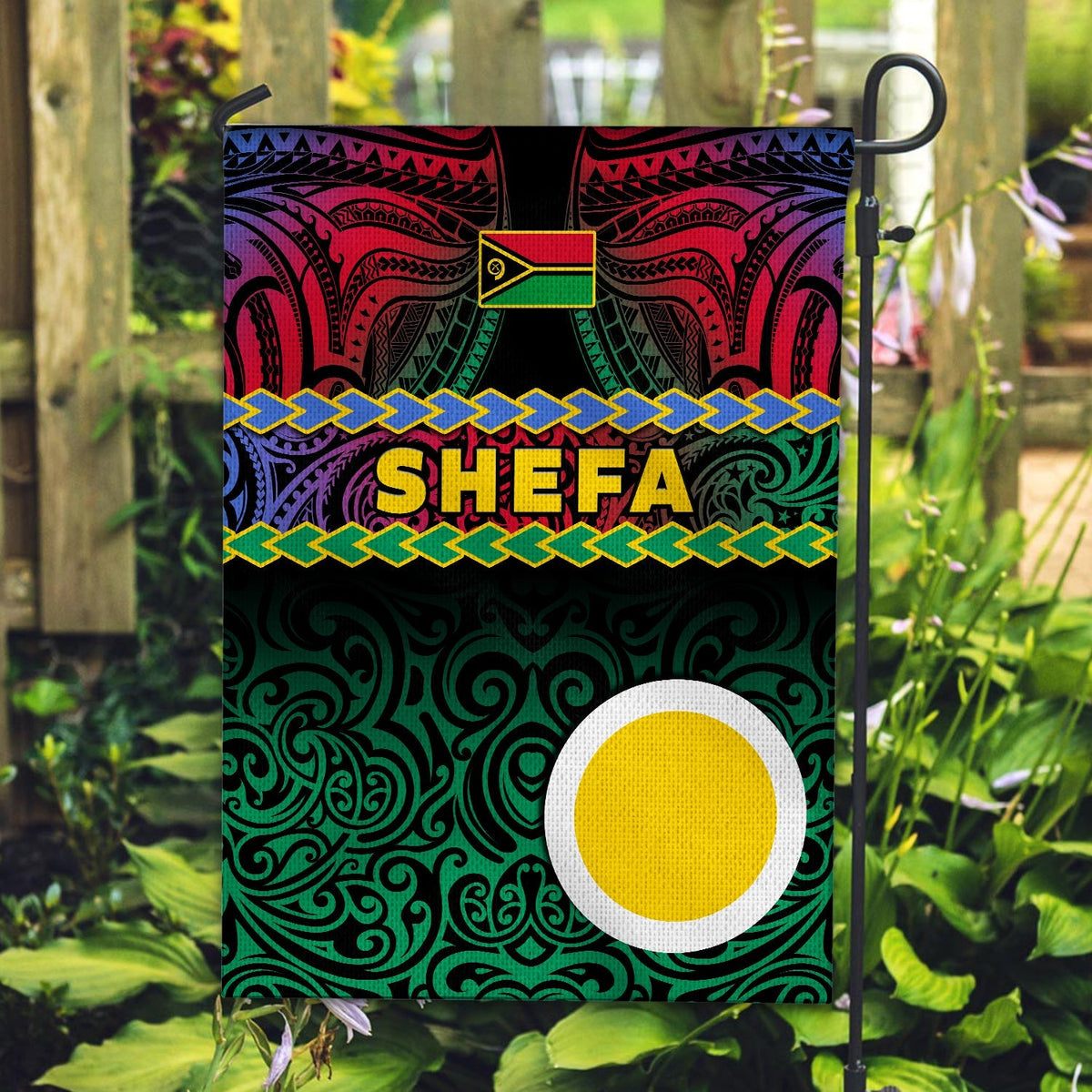 Shefa Province Flag Vanuatu Pig Tusk Polynesian Flag Style - Wonder Print Shop
