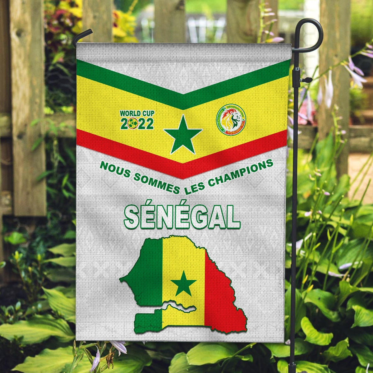 Senegal Football 2022 Flag Champion Teranga Lions Mix African Pattern LT13 - Wonder Print Shop