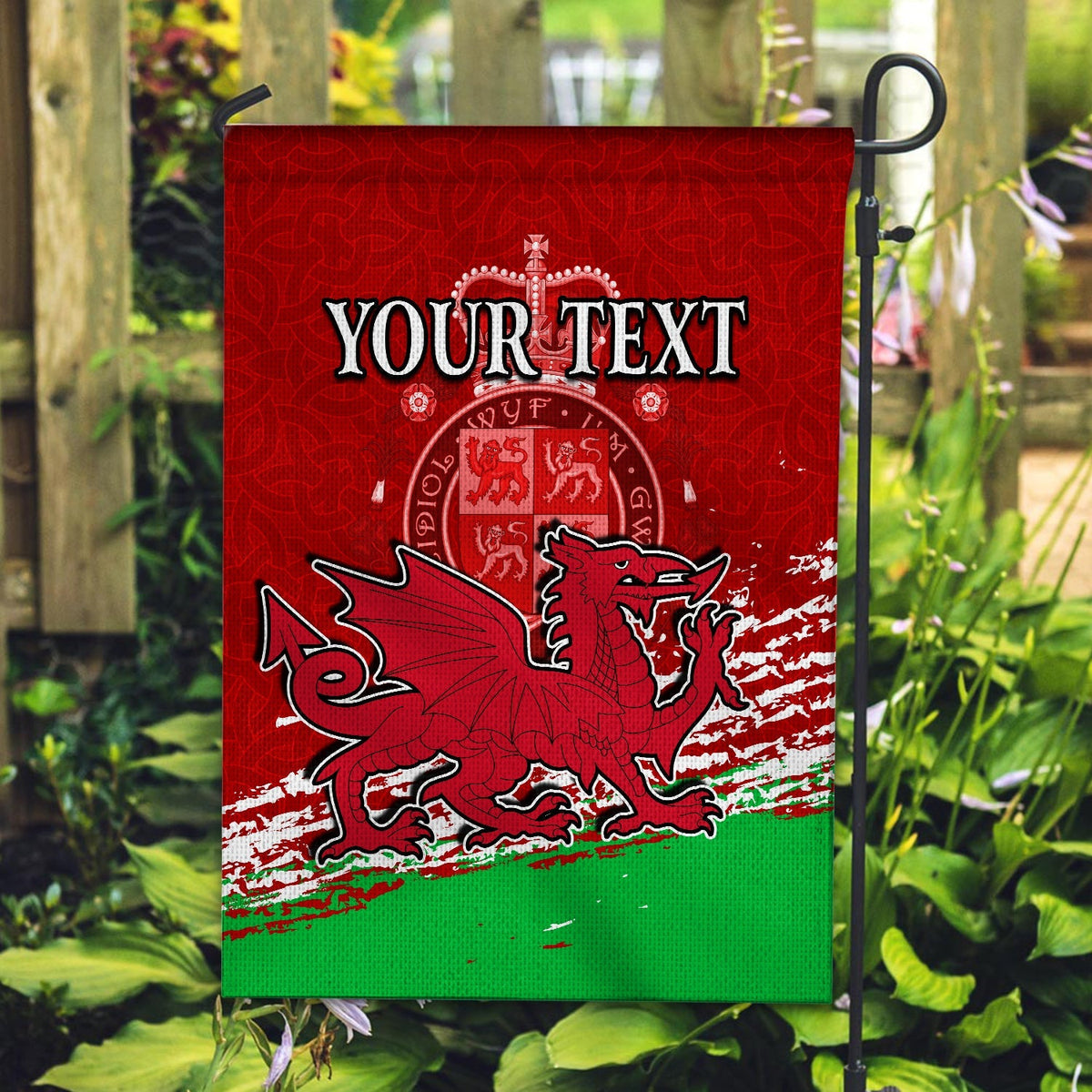 (Custom Personalised) Wales Football 2022 Flag Come On CYMRU The Red Wall LT13 - Wonder Print Shop