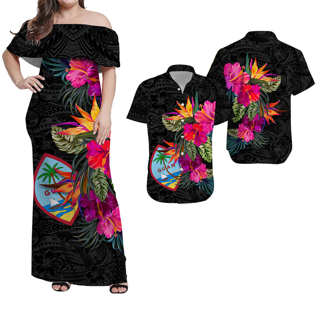 Guam Hibiscus Polynesian Tribal Matching Hawaiian Shirt And Dress - LT12 - Wonder Print Shop