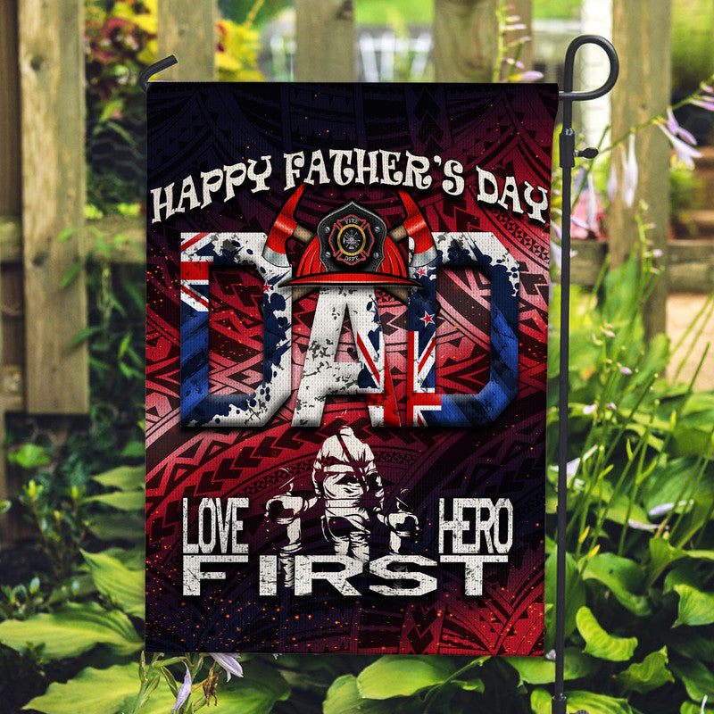 custom-personalised-fathers-day-new-zealand-firefighter-dad-flag-maori-pattern