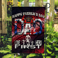 (Custom Personalised) Fathers Day - New Zealand Firefighter Dad Flag - Maori Pattern - Wonder Print Shop