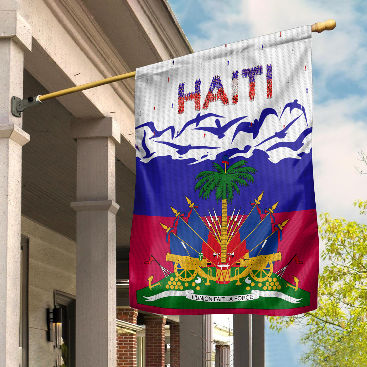 Haiti Happy Independence Day Flag - LT2 - Wonder Print Shop