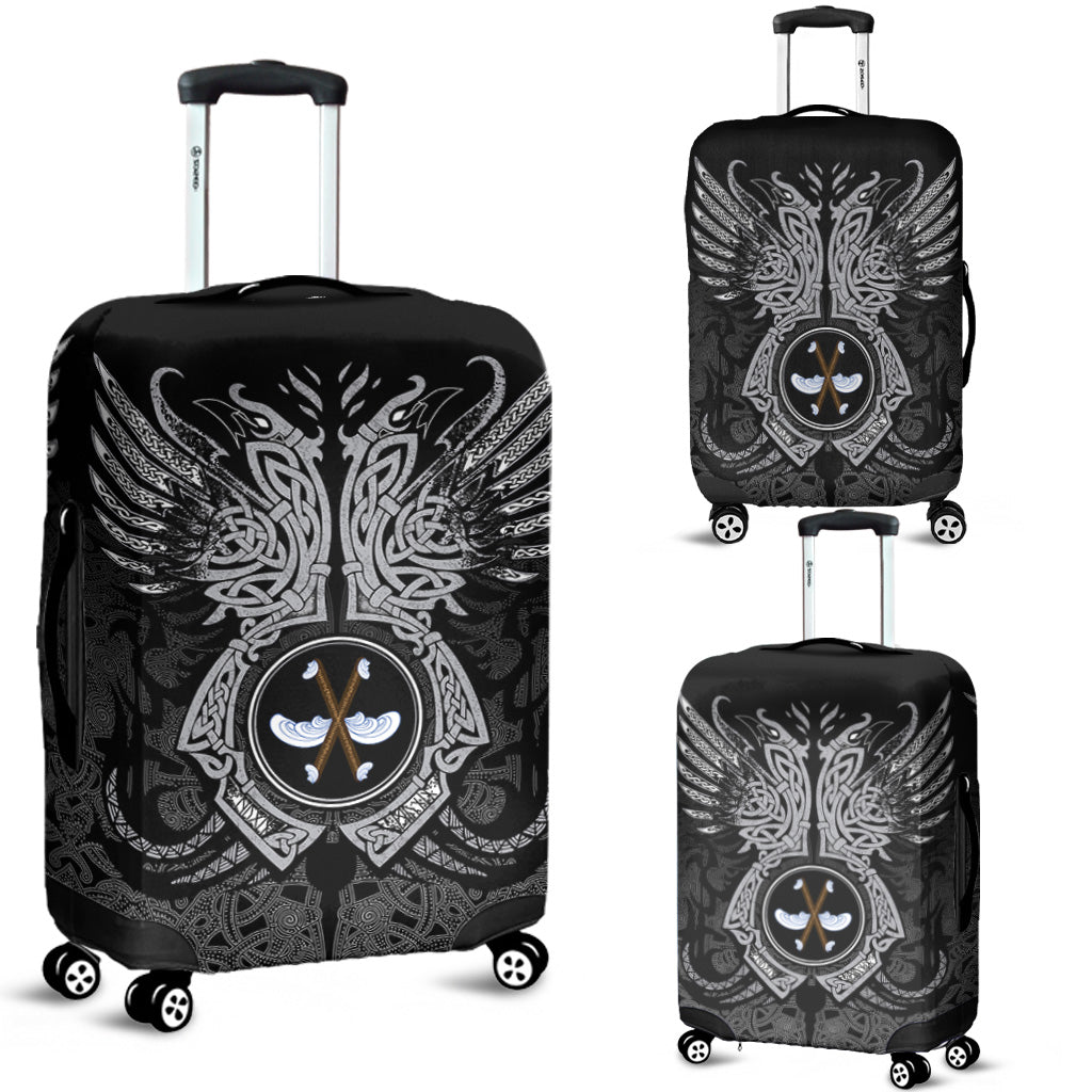 Viking Luggage Cover - Gebo Rune, Raven Tattoo RLT12 - Wonder Print Shop