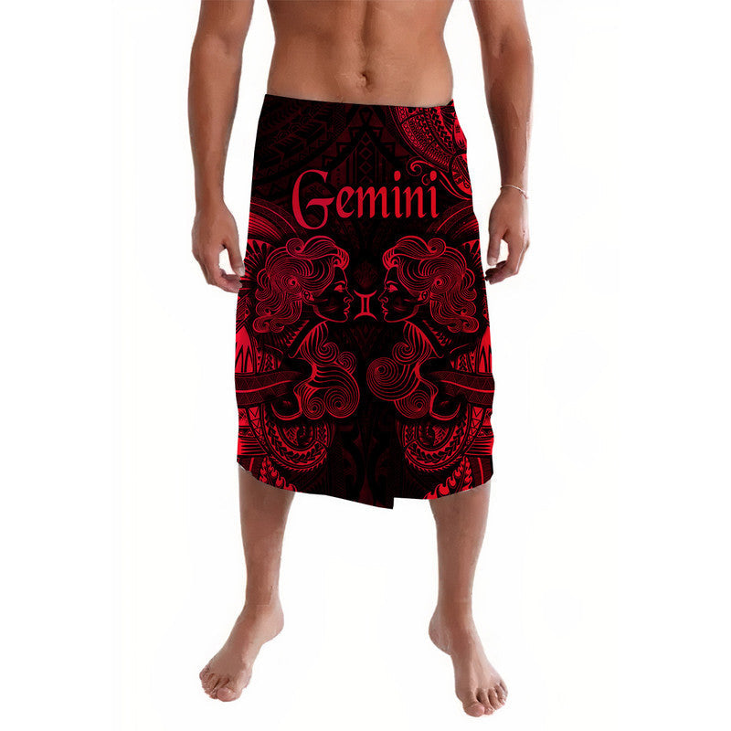 Gemini Zodiac Polynesian Lavalava Unique Style - Red LT8 - Wonder Print Shop