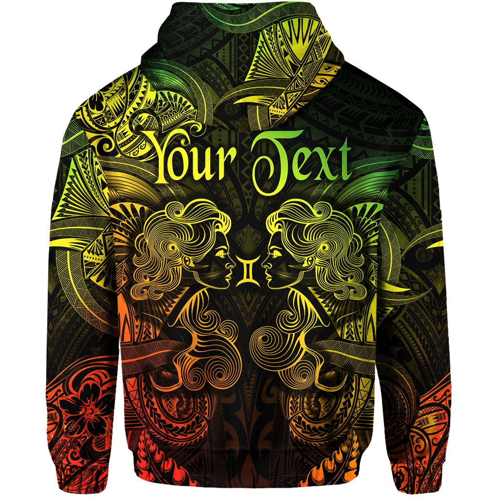 Custom Gemini Zodiac Polynesian Hoodie Unique Style Reggae LT8 - Wonder Print Shop