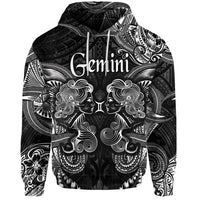 Gemini Zodiac Polynesian Hoodie Unique Style Black LT8 - Wonder Print Shop