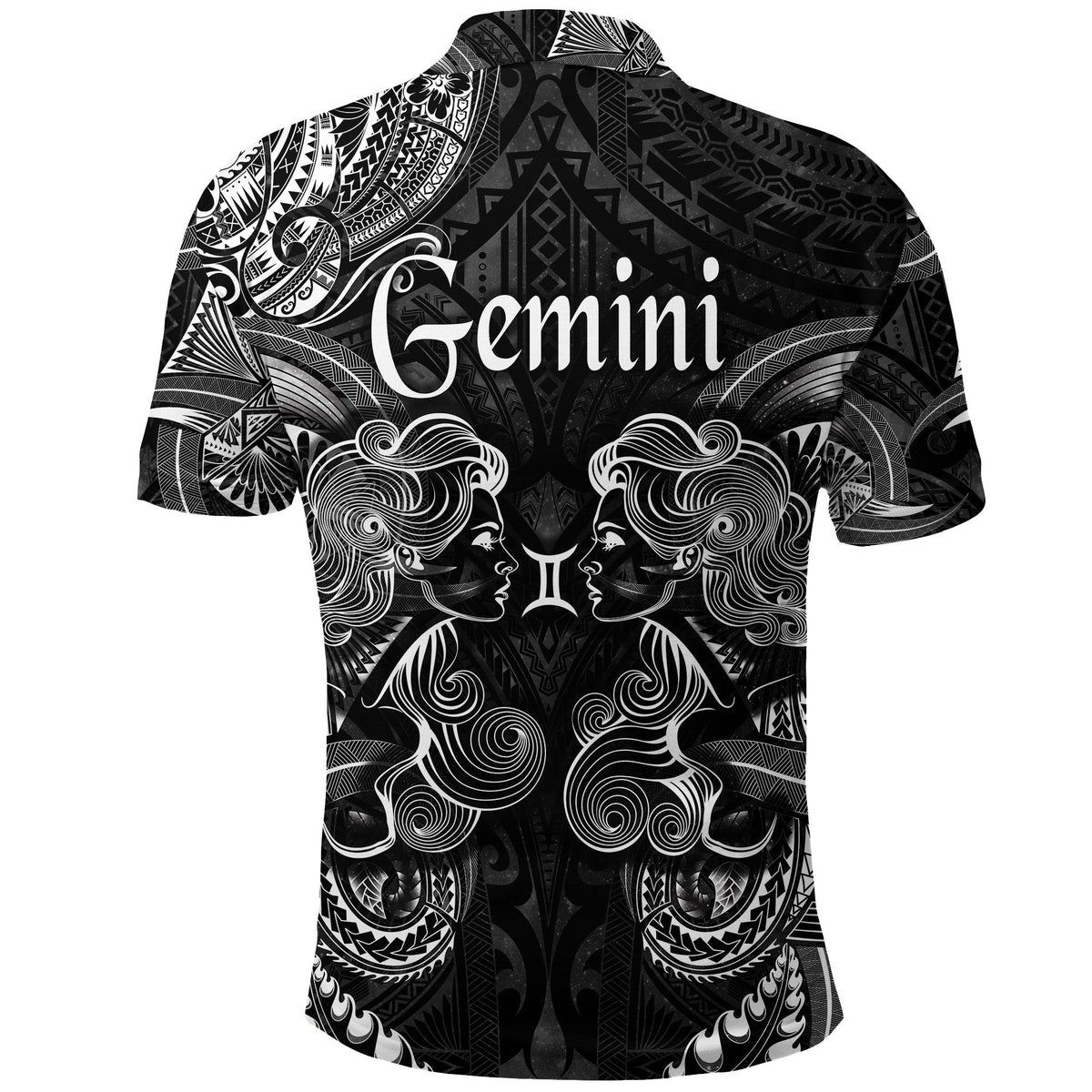 Gemini Zodiac Polynesian Polo Shirt Unique Style Black LT8 - Wonder Print Shop