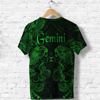 Gemini Zodiac Polynesian T Shirt Unique Style Green LT8 - Wonder Print Shop
