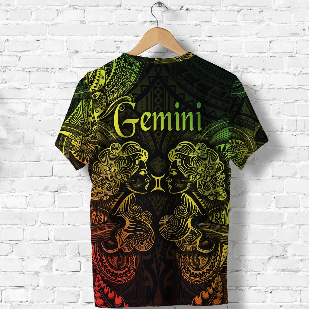 Gemini Zodiac Polynesian T Shirt Unique Style Reggae LT8 - Wonder Print Shop