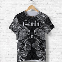 Custom Gemini Zodiac Polynesian T Shirt Unique Style Black LT8 - Wonder Print Shop