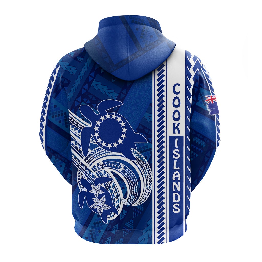 Cook Islands Turtle With Polynesian Geometrical Pattern Hoodie - Wonder Print Shop