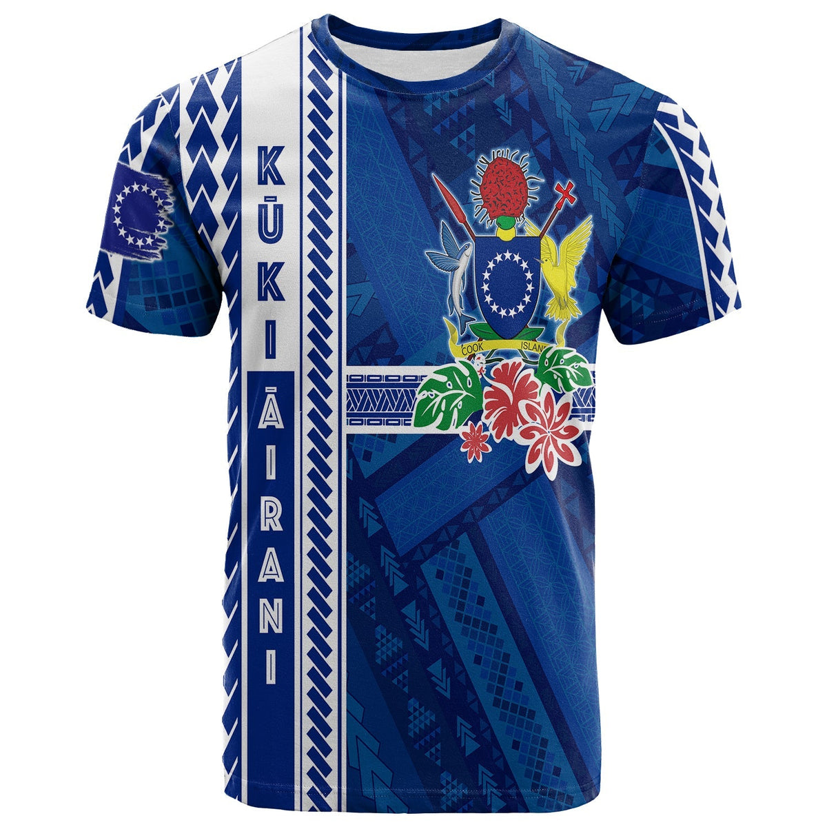 Cook Islands Turtle With Polynesian Geometrical Pattern T Shirt - Wonder Print Shop