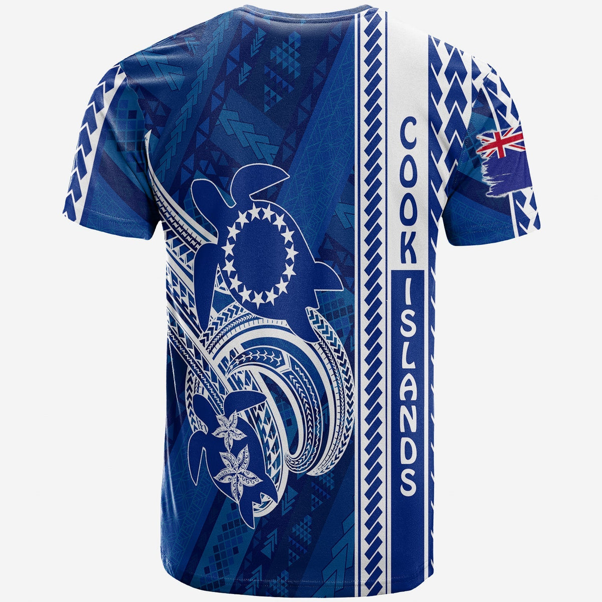 Cook Islands Turtle With Polynesian Geometrical Pattern T Shirt - Wonder Print Shop