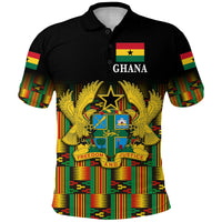 Custom Ghana Polo Shirt Coat Of Arms Kente Pride LT8 - Wonder Print Shop