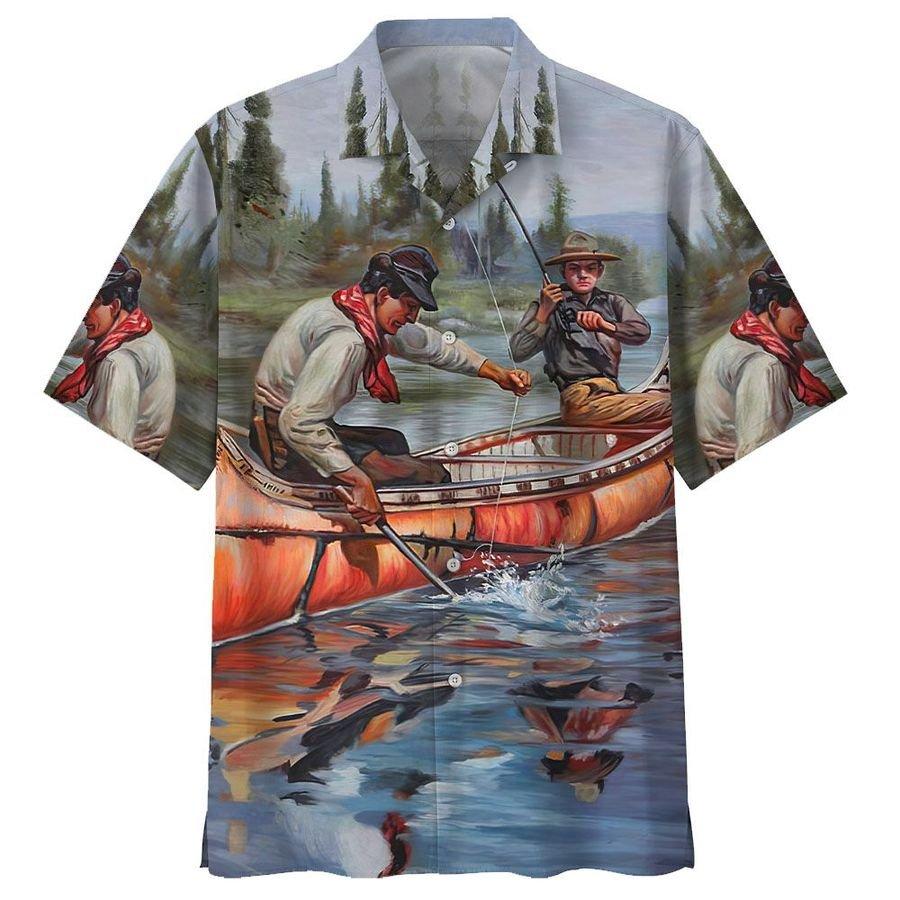 Go Fishing Hawaiian Shirt - Wonder Print Shop