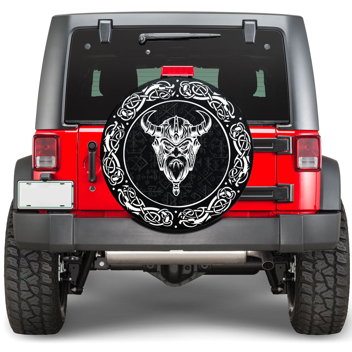 Viking God Odin Helmet Viking Spare Tire Cover RLT12 - Wonder Print Shop