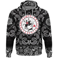 Viking Hoodie God Wotan with Bandana Paisley Style RLT12 - Wonder Print Shop