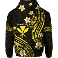Hawaii Hoodie Gold Polynesian Line Style - Wonder Print Shop