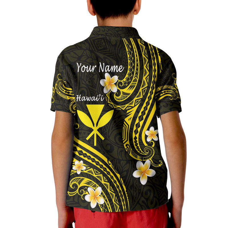 Custom Hawaii Polo Shirt Gold Polynesian Line Style - Wonder Print Shop