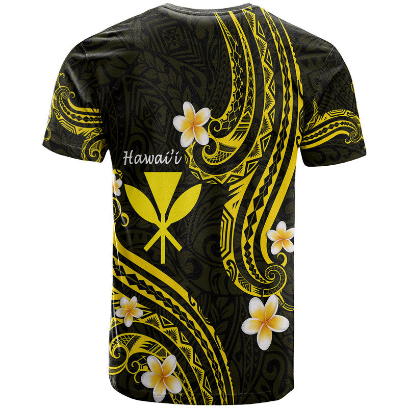Hawaii T Shirt Gold Polynesian Line Style - Wonder Print Shop