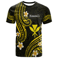 Custom Hawaii T Shirt Gold Polynesian Line Style - Wonder Print Shop