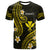 Custom Hawaii T Shirt Gold Polynesian Line Style - Wonder Print Shop