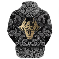 Viking Hoodie Golden Odin with Bandana Paisley Style RLT12 - Wonder Print Shop