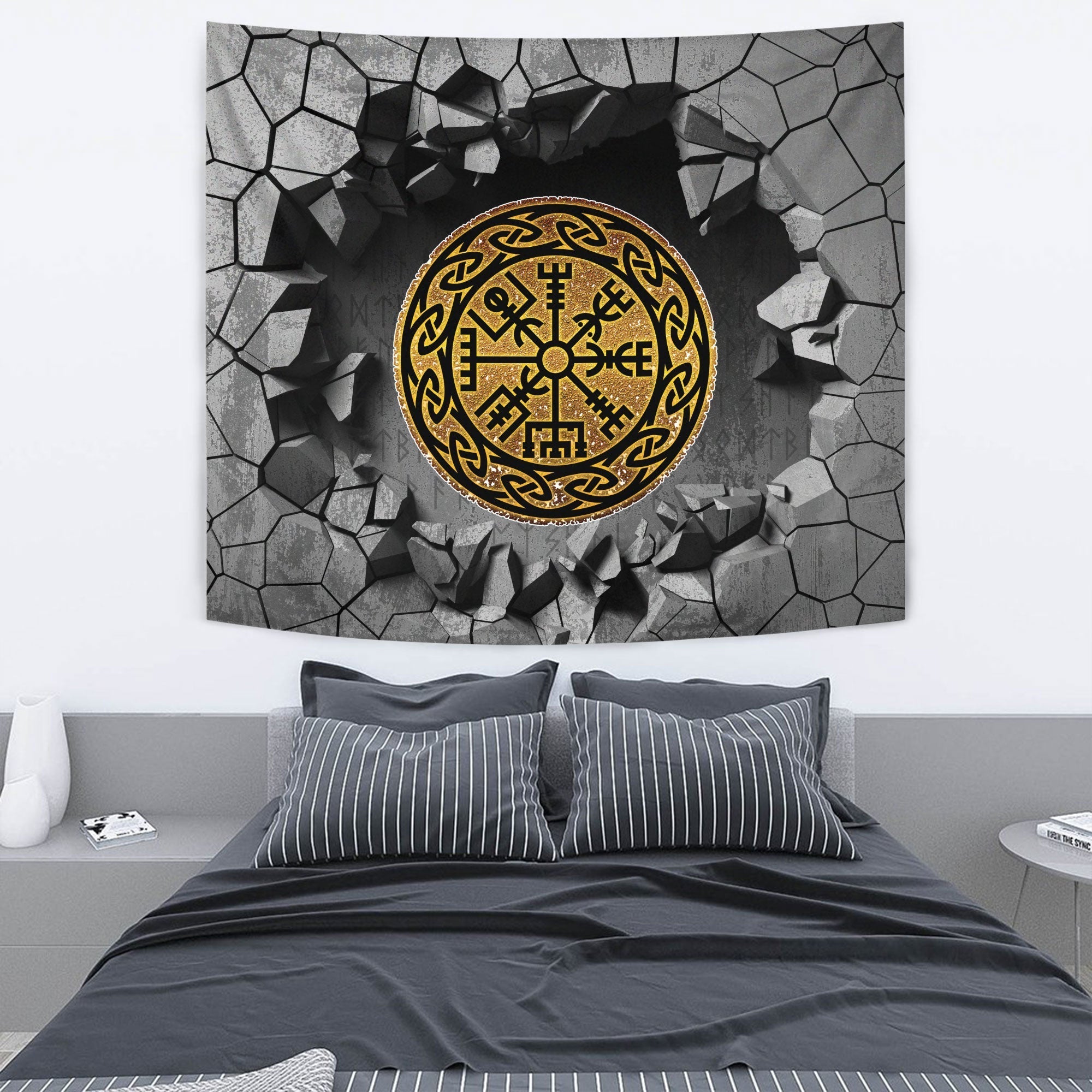 Viking Tapestry - God Tor Face Tapestry RLT12 - Wonder Print Shop