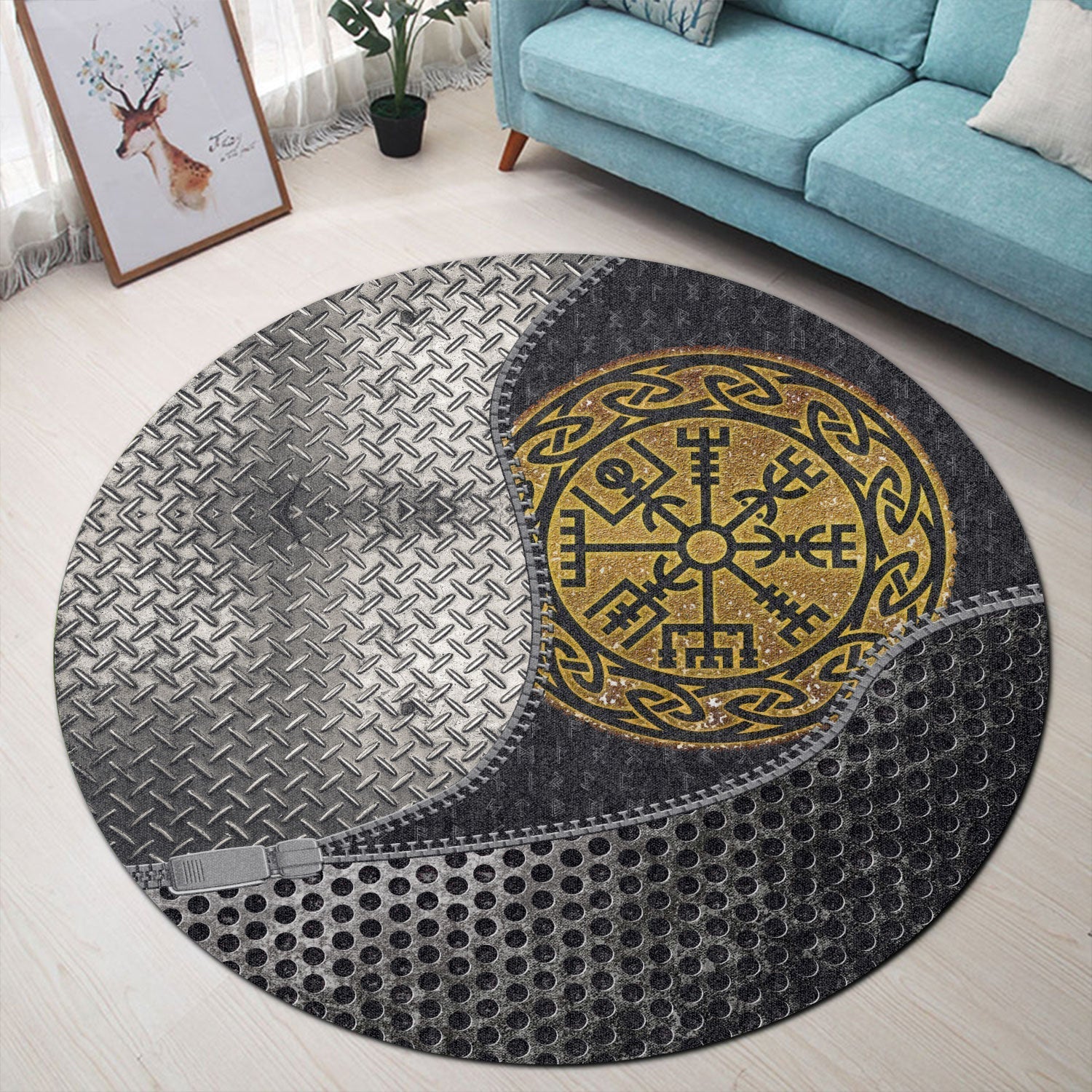 viking-carpet-golden-vegvisir-round-carpet