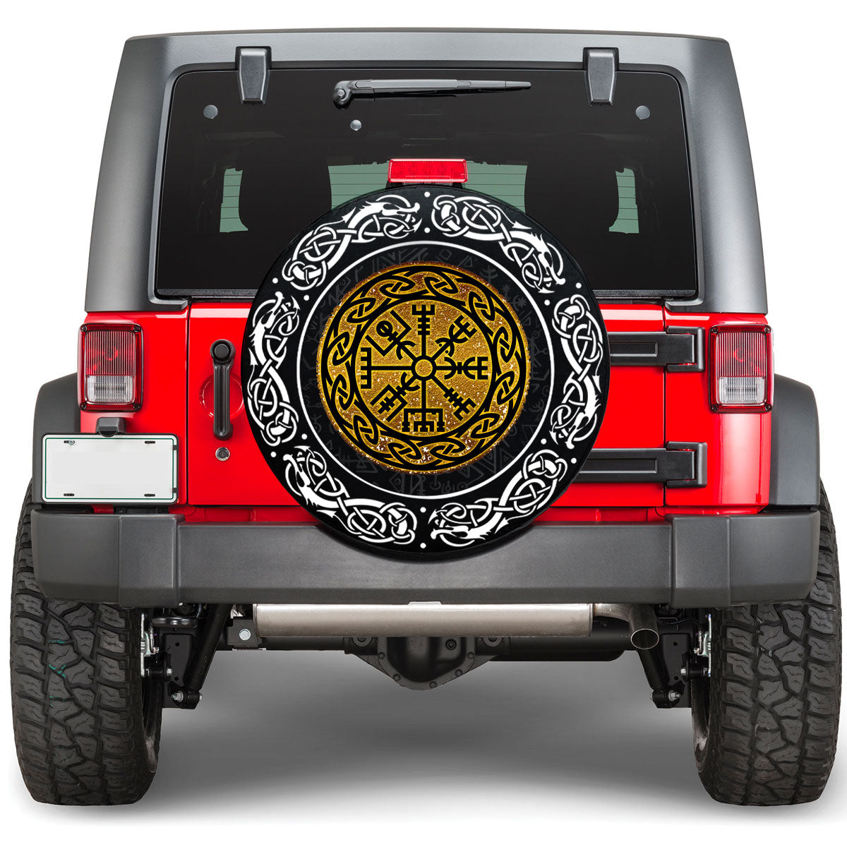 Viking Golden Vegvisir Viking Spare Tire Cover RLT12 - Wonder Print Shop