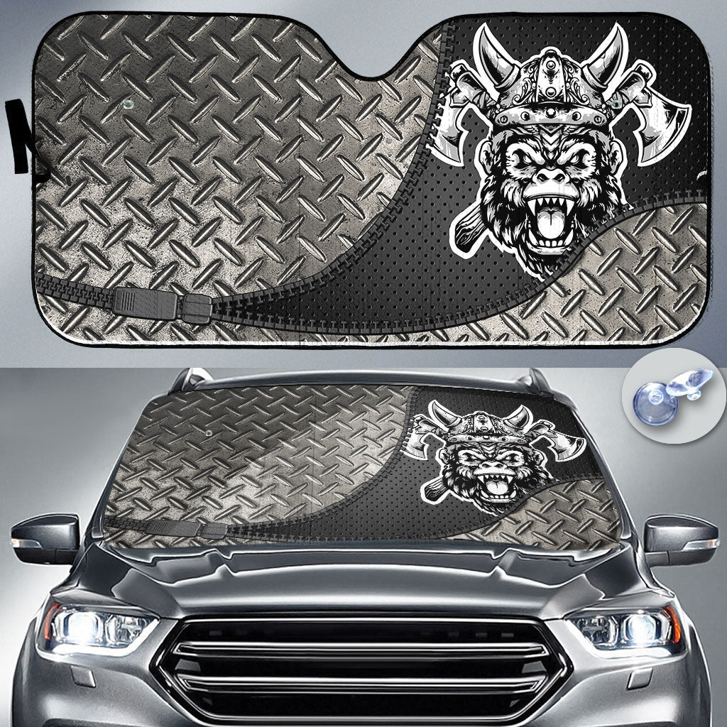 viking-auto-sun-shades-gorillhead-with-helmet-and-axe-auto-sun-shades