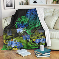 vanuatu-malampa-province-premium-blanket-hibiscus-tribal-polynesian-tattoo-ver-gradient