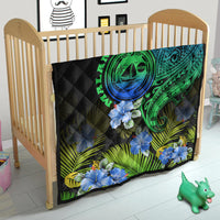 Vanuatu Malampa Province Premium Quilt Hibiscus Tribal Polynesian Tattoo Ver Gradient - Wonder Print Shop