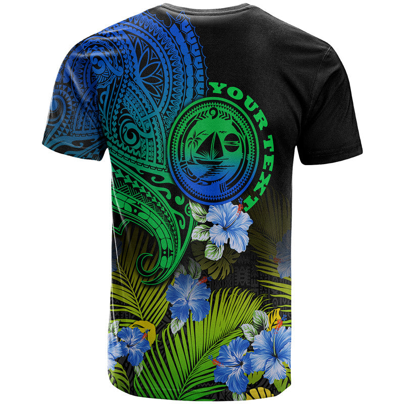Custom Vanuatu Malampa Province T Shirt Hibiscus Tribal Polynesian Tattoo Ver Gradient - Wonder Print Shop