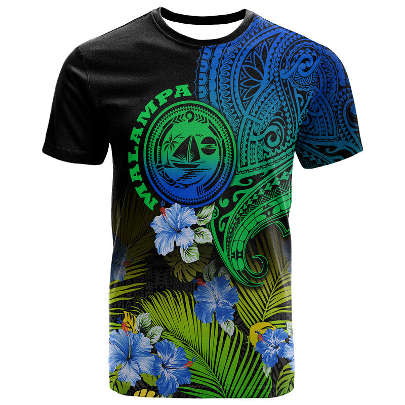 Vanuatu Malampa Province T Shirt Hibiscus Tribal Polynesian Tattoo Ver Gradient - Wonder Print Shop