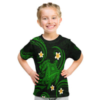 Custom Hawaii T Shirt Hawaiian Turtle Plumeria Mixed Polynesian Green Style - Wonder Print Shop