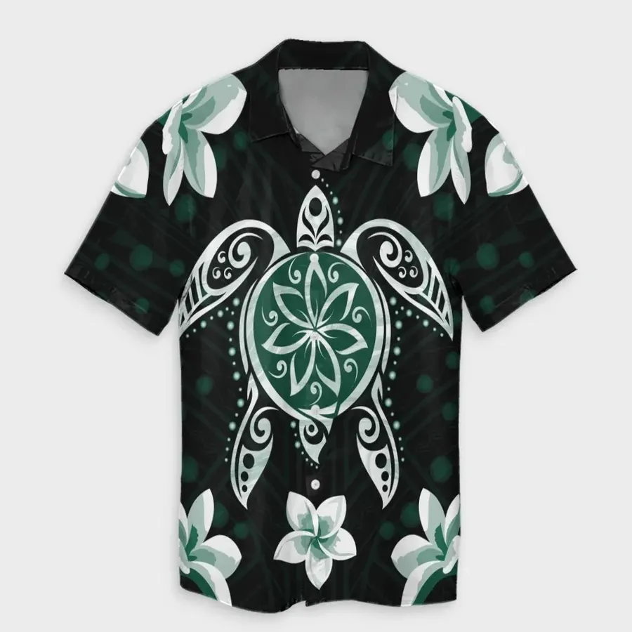 Green Turtle Hawaiian Shirt - Wonder Print Shop