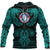 Viking Greenland Hoodie Valknut of Odin Cyan RLT12 - Wonder Print Shop