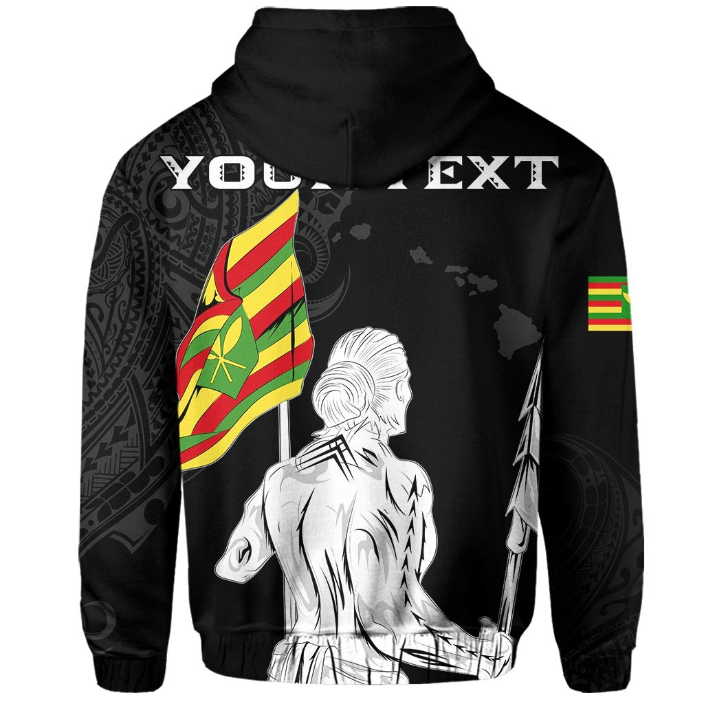 Custom Hawaii Kanaka Map Polynesian Warrior Ikaika Hoodie William Style Grey - Wonder Print Shop