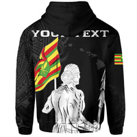 Custom Hawaii Kanaka Map Polynesian Warrior Ikaika Hoodie William Style Grey - Wonder Print Shop