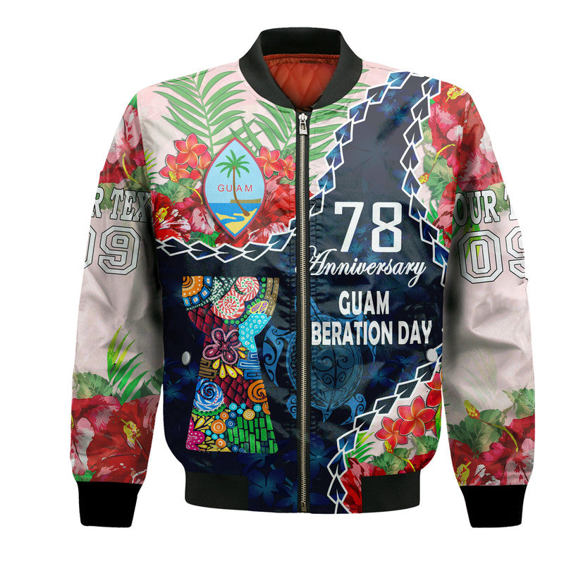 custom-personalised-guam-liberation-day-bomber-jacket-latte-stone-hibiscus-painting