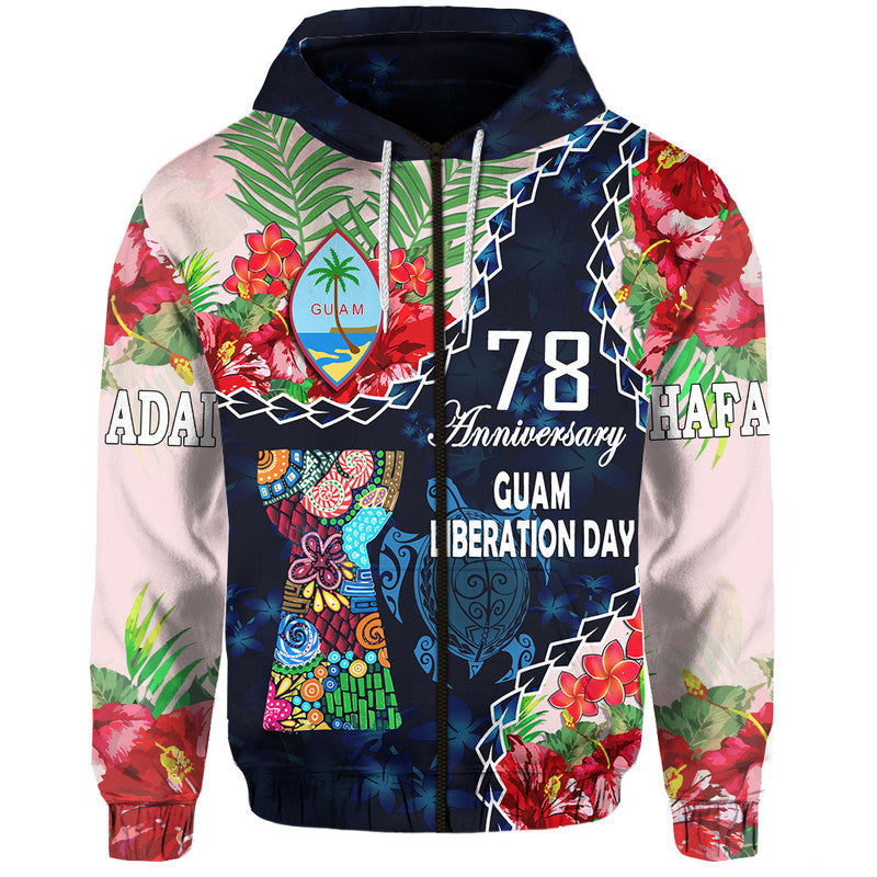 Guam Liberation Day Hoodie Latte Stone Hibiscus Painting - Wonder Print Shop