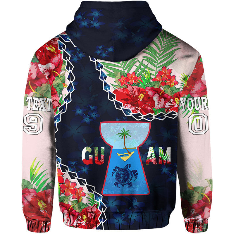 Custom Guam Liberation Day Hoodie Latte Stone Hibiscus Painting - Wonder Print Shop