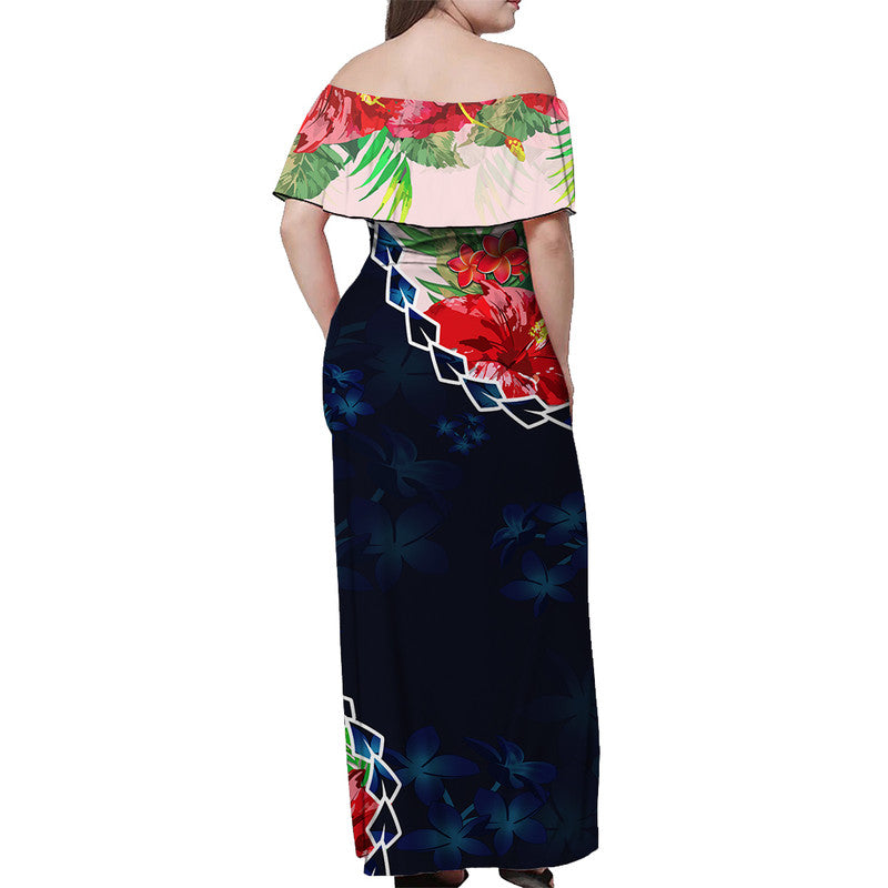 guam-liberation-day-women-off-shoulder-long-dress-latte-stone-hibiscus-painting