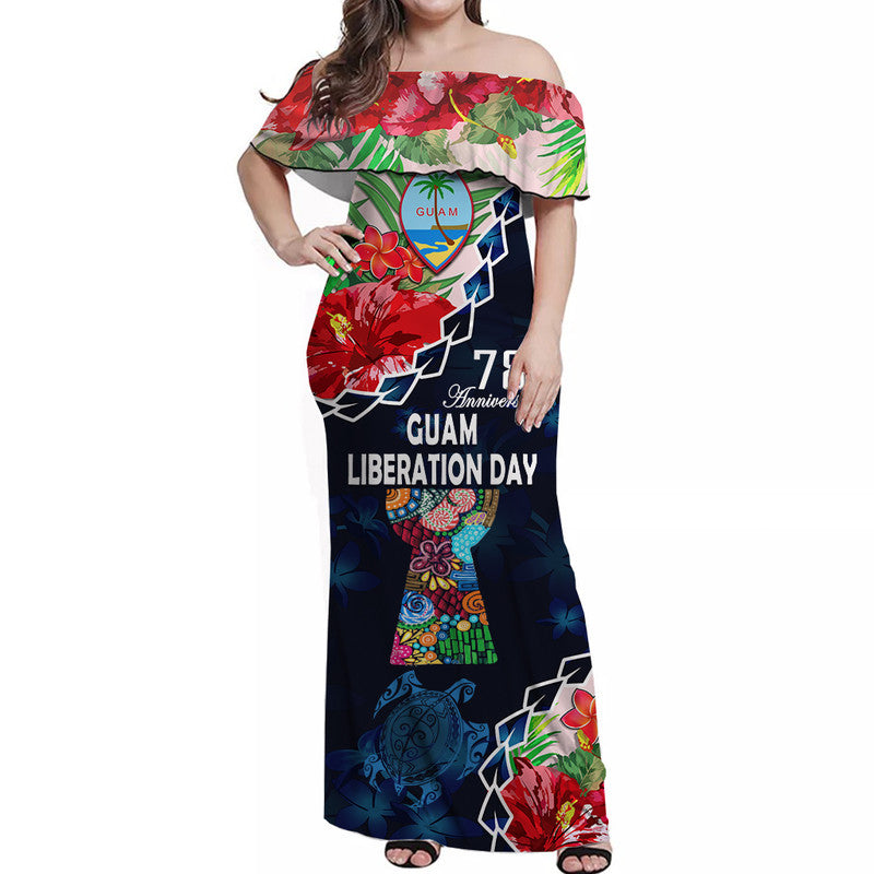 guam-liberation-day-women-off-shoulder-long-dress-latte-stone-hibiscus-painting