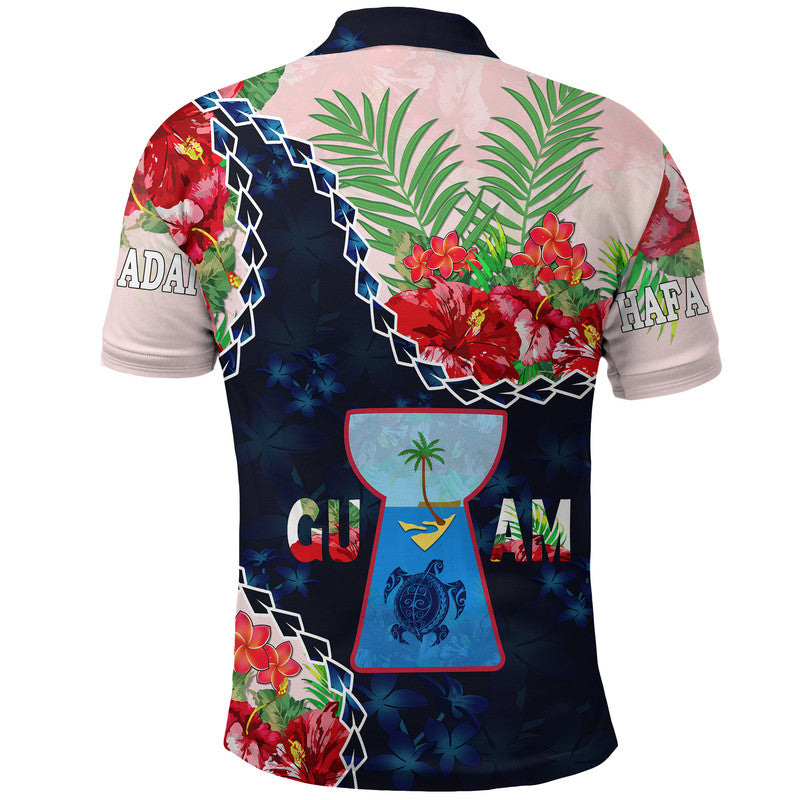 Guam Liberation Day Polo Shirt Latte Stone Hibiscus Painting - Wonder Print Shop