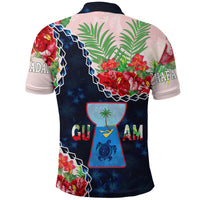 Guam Liberation Day Polo Shirt Latte Stone Hibiscus Painting - Wonder Print Shop